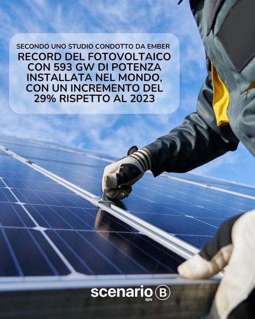 Record di crescita del fotovoltaico